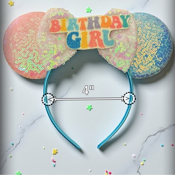 Happy Birthday Minnie Mouse Ears - Picture 3 of 4